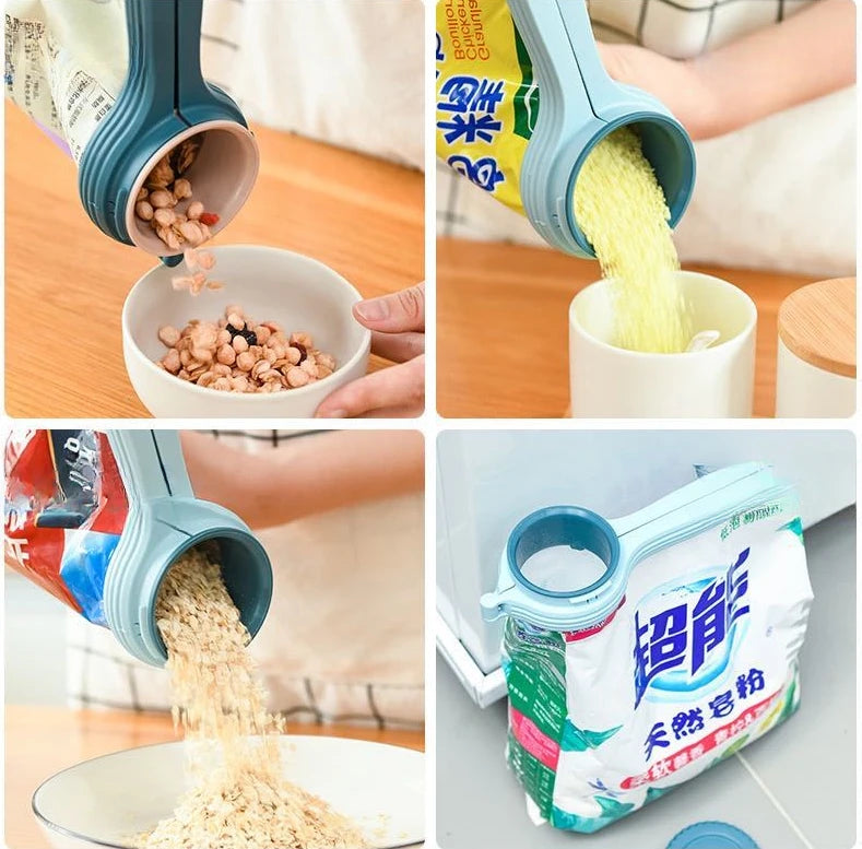 1 PC Reutilizável saco clipe reutilizável selador de alimentos com tampa a prova de umidade