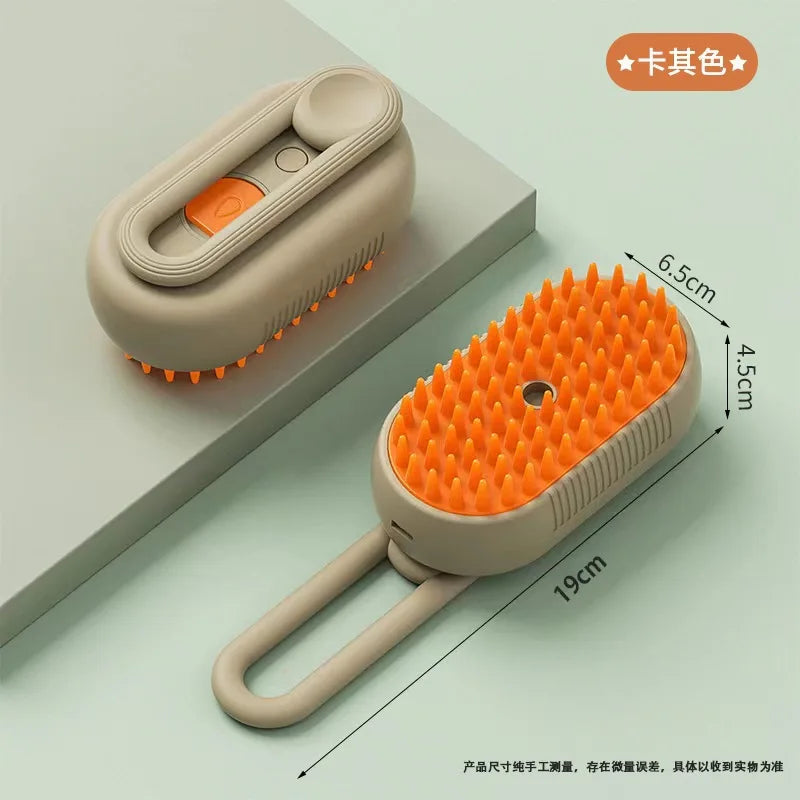 Gato Cão Escova Fumegante Escova a Vapor Pulverizador Elétrico para Massagem Ferramenta de Higiene para Animais de Estimação Derramamento 3 em 1 Sprays Elétricos Pentes de Massagem