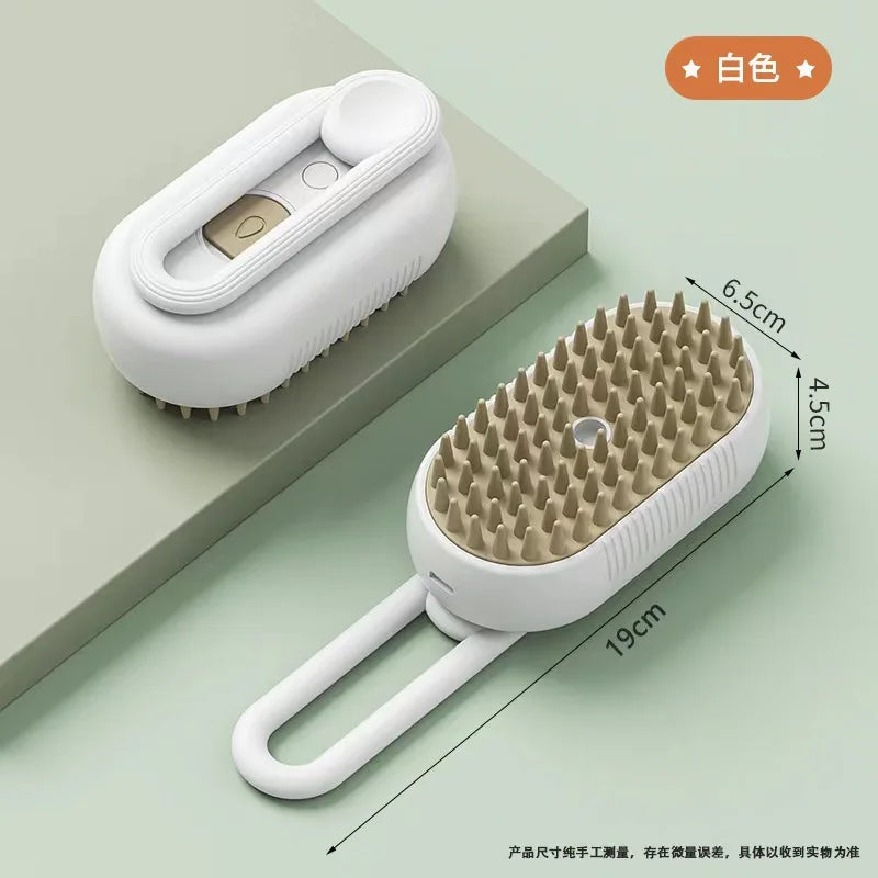 Gato Cão Escova Fumegante Escova a Vapor Pulverizador Elétrico para Massagem Ferramenta de Higiene para Animais de Estimação Derramamento 3 em 1 Sprays Elétricos Pentes de Massagem
